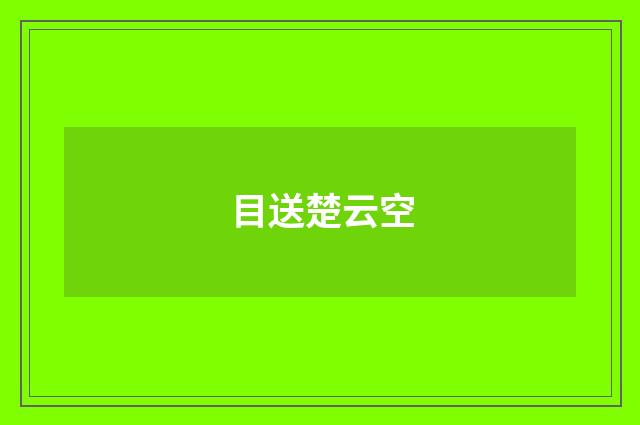 目送楚云空