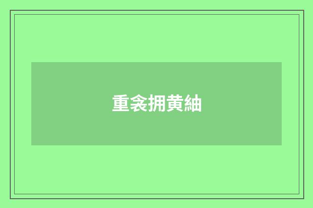 重衾拥黄紬