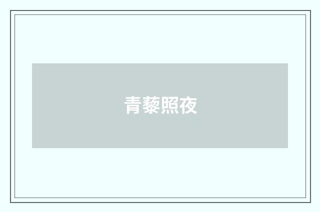 青藜照夜