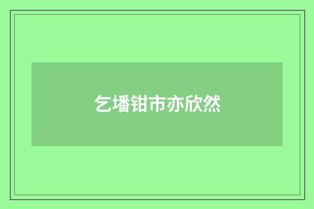 乞墦钳市亦欣然