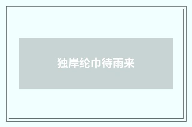 独岸纶巾待雨来