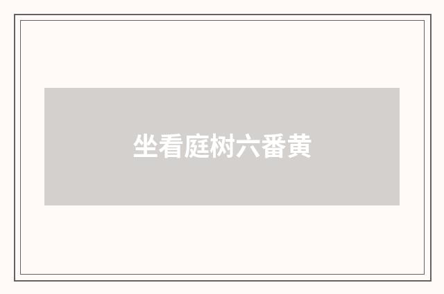 坐看庭树六番黄