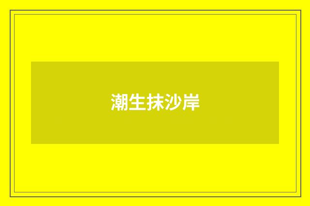 潮生抹沙岸