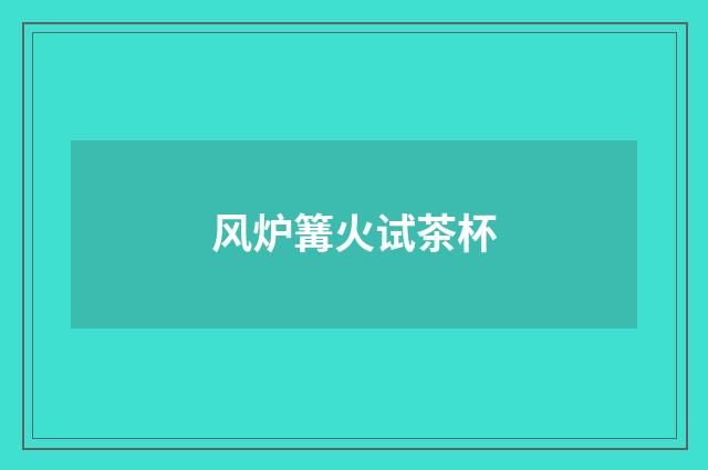 风炉篝火试茶杯