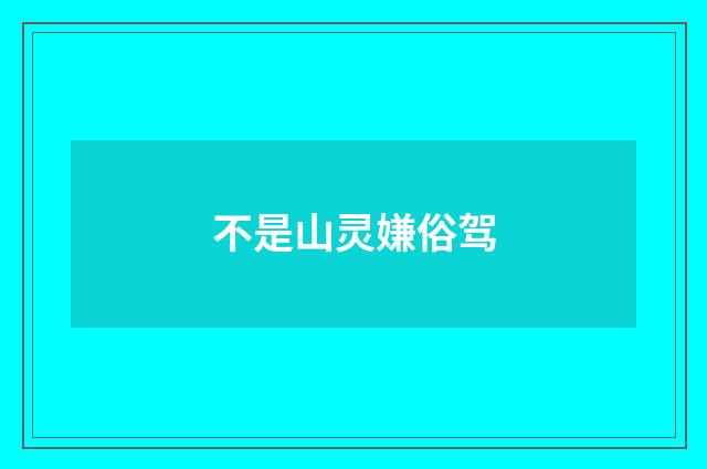 不是山灵嫌俗驾