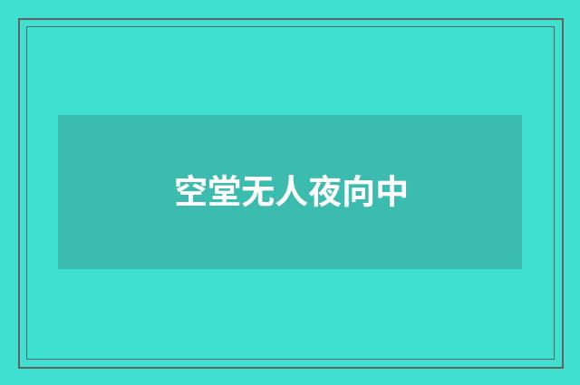 空堂无人夜向中