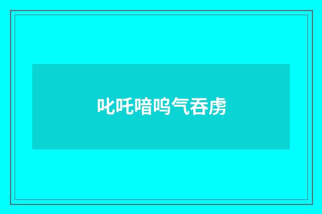 叱吒喑呜气吞虏