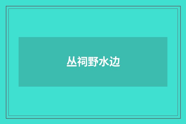 丛祠野水边