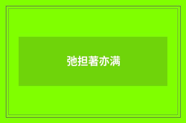 弛担著亦满
