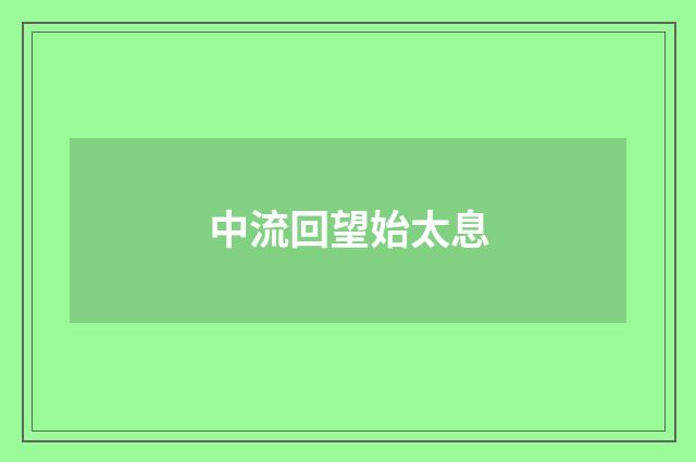 中流回望始太息