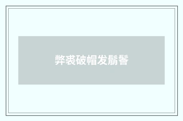 弊裘破帽发鬅鬠