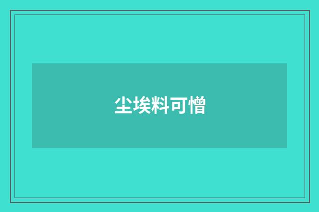 尘埃料可憎