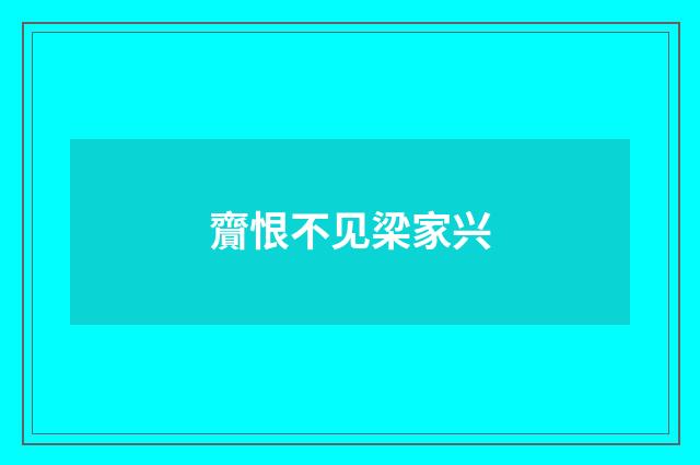 齎恨不见梁家兴