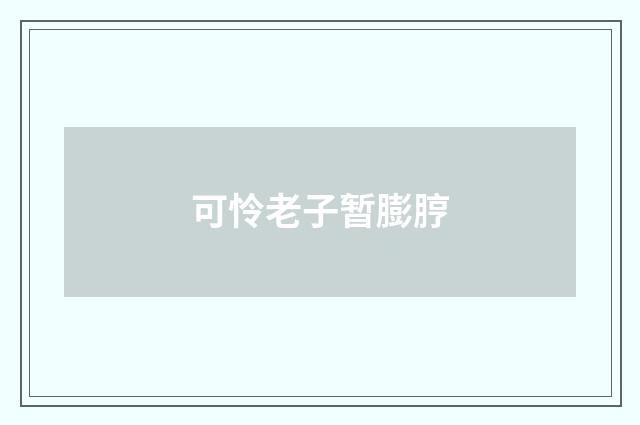 可怜老子暂膨脝