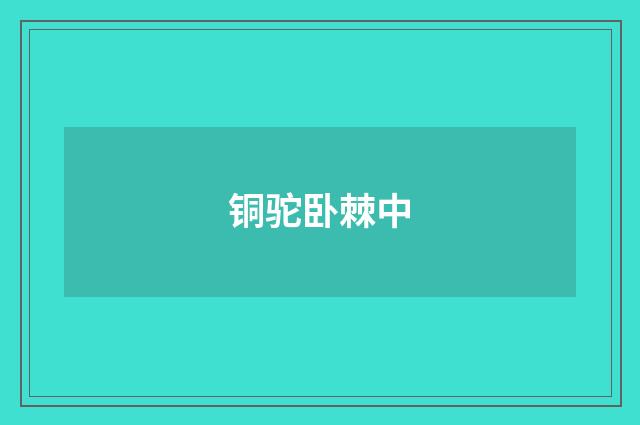 铜驼卧棘中