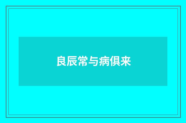 良辰常与病俱来