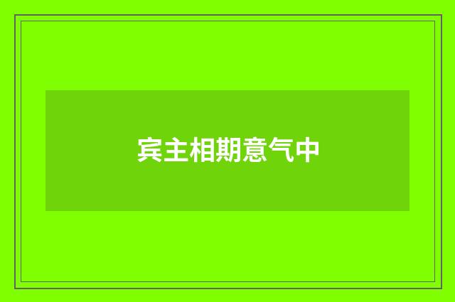 宾主相期意气中
