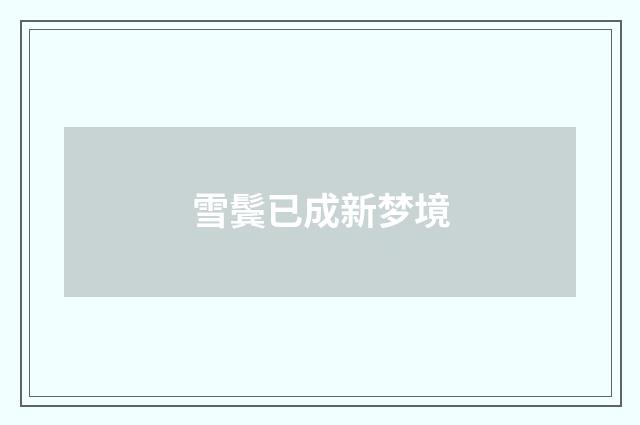 雪鬓已成新梦境