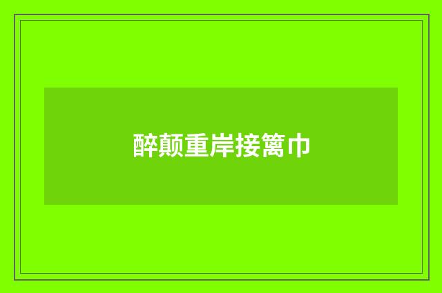 醉颠重岸接篱巾