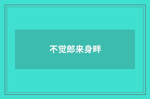 不觉郎来身畔
