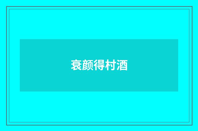衰颜得村酒