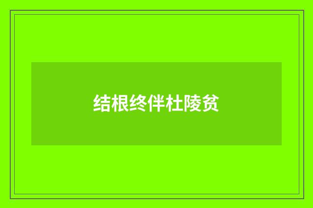 结根终伴杜陵贫