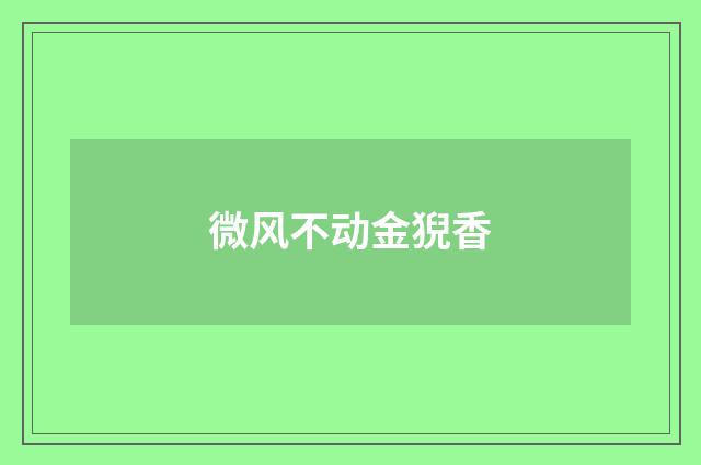 微风不动金猊香