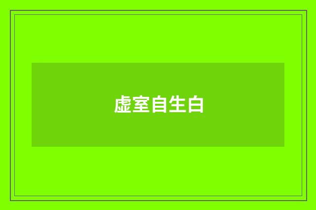 虚室自生白
