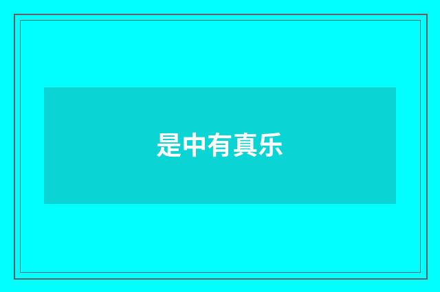 是中有真乐