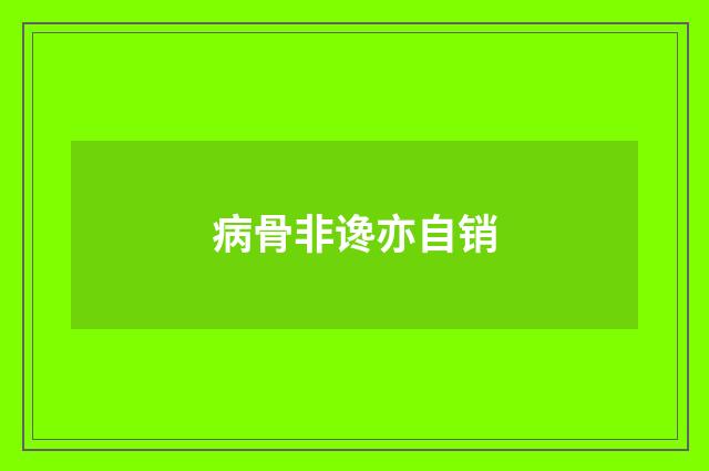 病骨非谗亦自销