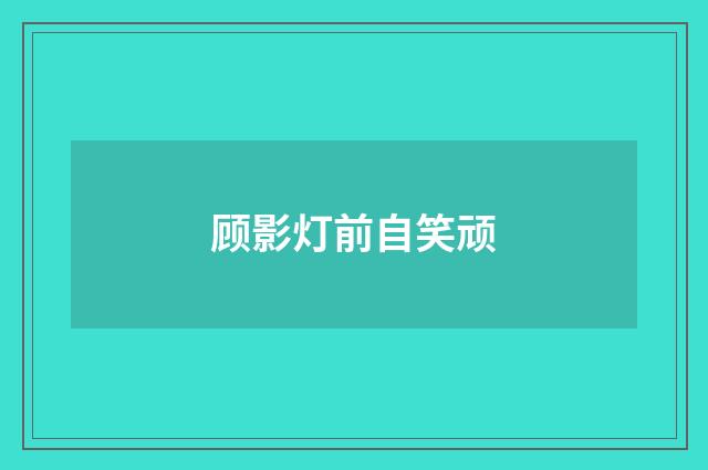 顾影灯前自笑顽