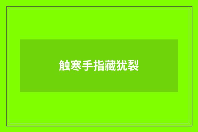 触寒手指藏犹裂