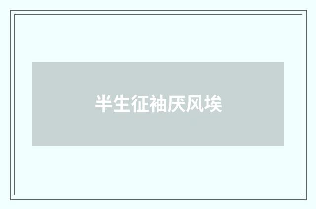 半生征袖厌风埃