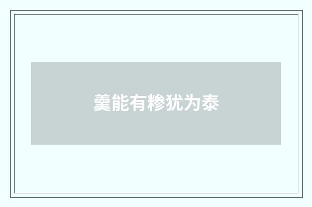 羹能有糁犹为泰