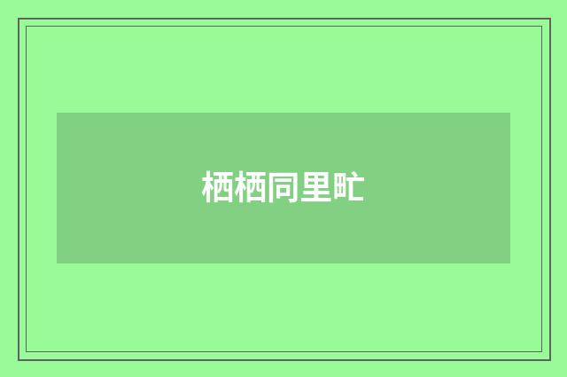 栖栖同里甿