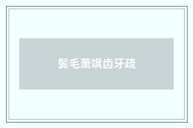 鬓毛萧飒齿牙疏