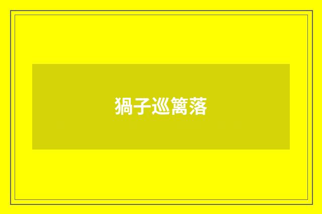 猧子巡篱落