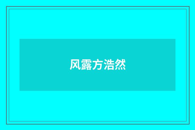 风露方浩然