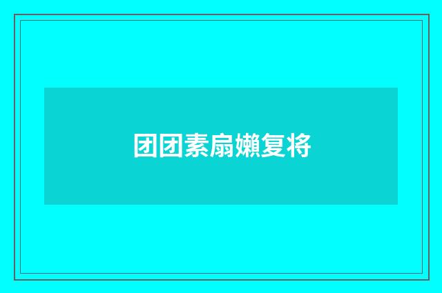 团团素扇嬾复将