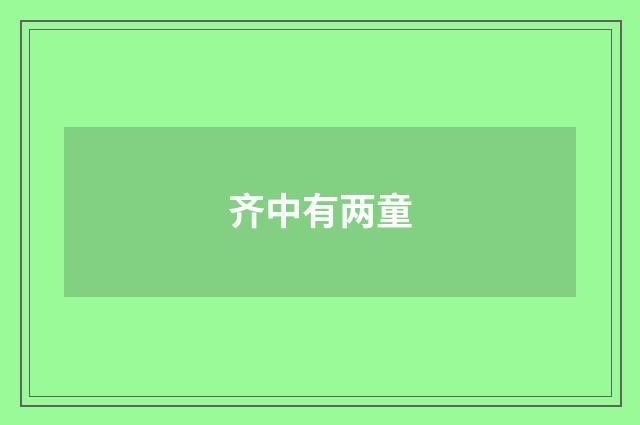 齐中有两童