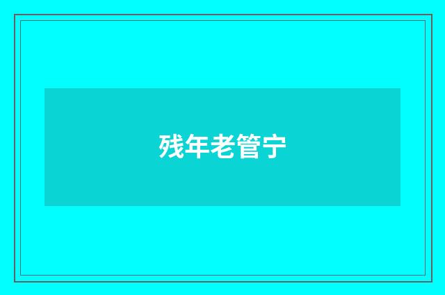 残年老管宁