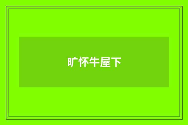 旷怀牛屋下