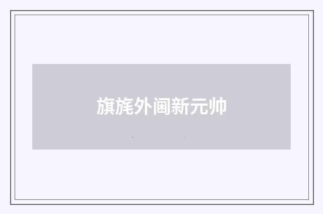 旗旄外阃新元帅