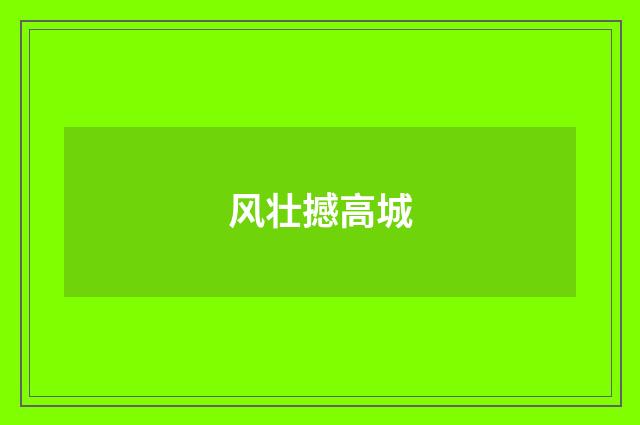 风壮撼高城