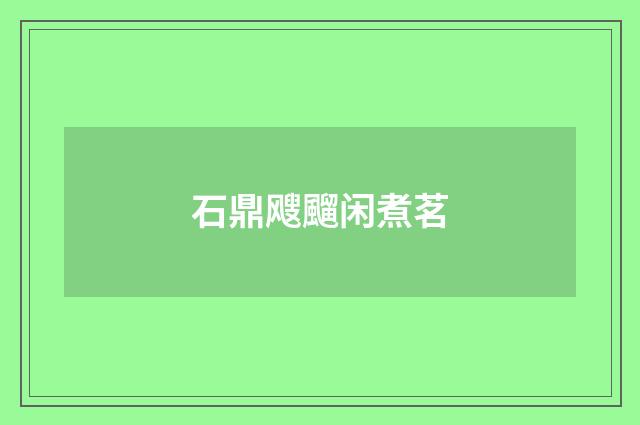 石鼎飕飀闲煮茗