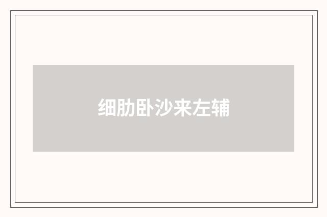 细肋卧沙来左辅