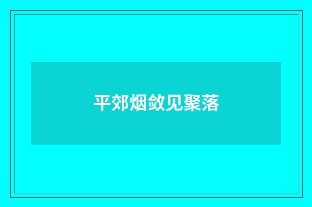 平郊烟敛见聚落