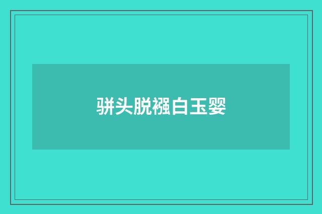骈头脱襁白玉婴