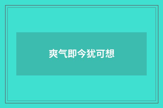 爽气即今犹可想