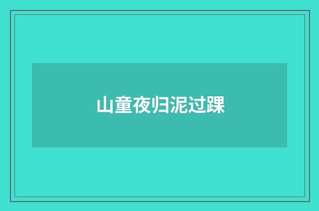 山童夜归泥过踝
